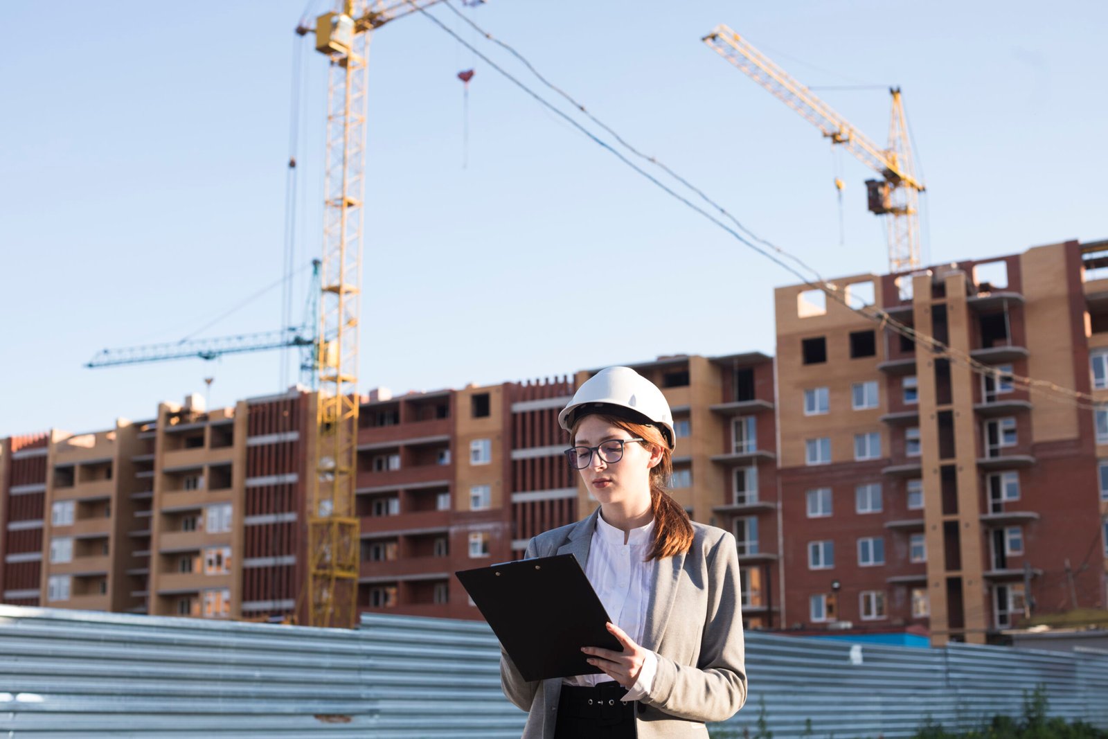 professional-female-architecture-writing-clipboard-construction-site